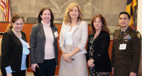 Dean Celorio, Professor Dickinson, Ambassador Van Schaack with others