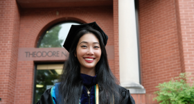 Jill Chien in law school regalia