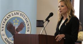 Tiffany M. Wagner speaking at the event
